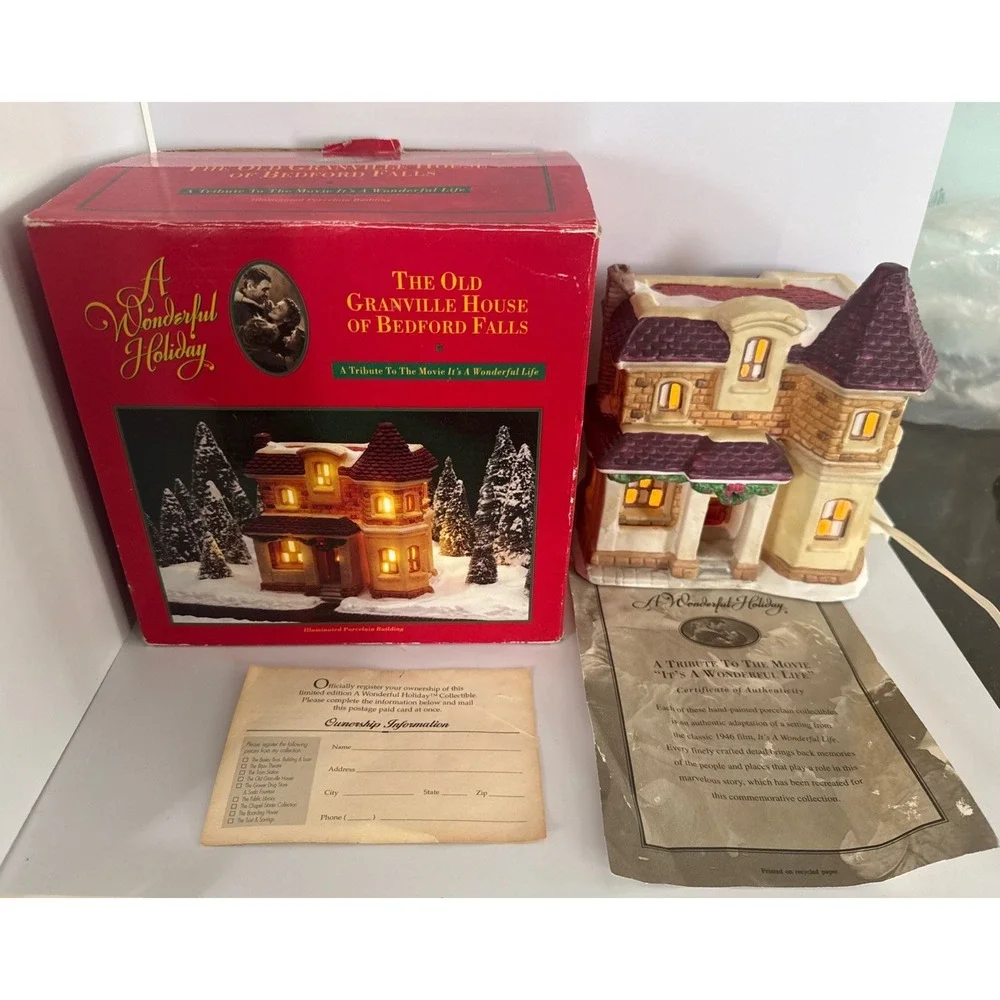 'It's a Wonderful Life' Holiday Village 1997 - Bedford Falls House certified